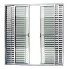 Porta de Alumínio Balcão 210x240cm 6 Folhas com Vidro Liso Anodizado Brilhante Super Brimak
