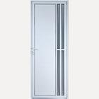 Porta De Alumínio Lambril Com Visor 2 Torres 2,10 X 0,80 Esquerda Linha All Soft Cor Branco