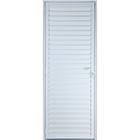 Porta De Alumínio Palheta Ventilada 2,10 X 0,90 Direita Linha All Soft Cor Branco