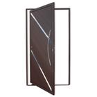 Porta de Alumínio Pivotante Lambril 210x100cm com Puxador Super Corten Duna Brimak