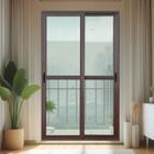 Porta de Correr 2 Folhas Moveis 210 X 120 Elite com Fecho Automático Vidro Liso