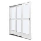 Porta de Correr com Travessa Aço Branco 3 Folhas Direita 215x152x14cm Qualitysol - Ramassol