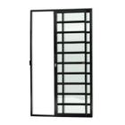 Porta de Correr com Travessas 2 Folhas Super Vidro Liso 210cm x 150cm Brimak