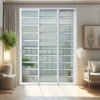 Porta de Correr com Travessas 3 Folhas Moveis Sequenciais 210 X 240 Elite com Fechadura Tetra Vidro