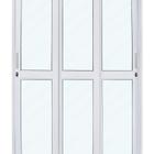 Porta de Correr de Aço 215x200cm 3 Folhas Moveis Ideal Crv Esquadrias Branco