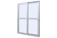 Porta de Correr em Alumínio Branco Perfecta Max 215x150x9,3cm 2 Folhas Móveis Jap