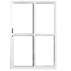 Porta de Correr Sacada 2 Folhas 2.10 X 1.50 Branca Linha 25 Com Fechadura