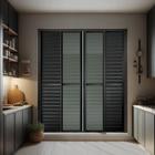 Porta de Correr Venez. 6 Folhas Moveis 210 X 200 Elite com Fecho Automático Vidro Liso