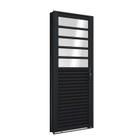 Porta de Giro de Aço com Travessa 215 x 85 x 6,5 cm Preto Direita Riobras Pronta