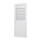 Porta de Giro Lambril em Alumínio Branco Caribe Max 215x90x6cm Direita c/ Basculante Jap