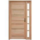 Porta de Madeira Lambril 213x109cm com Batente 9,4cm EWK P28 M33 Rondosul