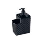 Porta Detergente E Esponja 2Em1 Bico Dosador Dispenser Preto