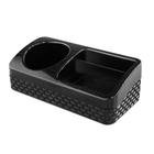 Porta Detergente Esponja e Sabão Rattan Preto 21x10x7Cm - Arqplast