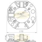 Porta escova do motor de partida Fiat Uno 2001 a 2008 UNIFAP