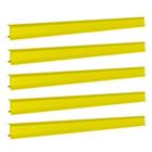 Porta Etiqueta Bandeja Gondola Fit 90 Cm Amarelo Kit Com 30