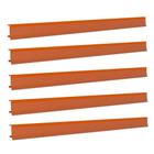 Porta Etiqueta Bandeja Gondola Fit 90 Cm Laranja Kit Com 15