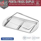 Porta Frios Ciclo em Aço Inox Com Tampa e 2 Divisórias Tramontina