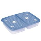 Porta frios decorado retangular 2 divisórias azul Plasutil ref.5520