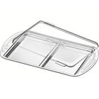 Porta Frios Tramontina Ciclo em Aço Inox com Tampa de Plástico com Divisória Queijos e Presunto