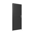 Porta Giro Laminada 0,72m x 2,10m Direita em Alumínio Preto Vitrolar