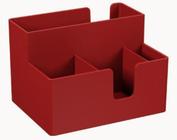 Porta-guardanapo e Sachês Casual 14,1 x 10,6 x 9,4 cm - Vermelho Bold Coza 10503/0465