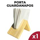 Porta Guardanapo em Madeira Pinus - Decoração Rústica e Charmosa para sua Mesa de Jantar - Ideal para Eventos e Dia a Dia!