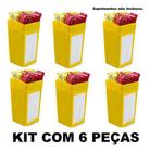 Porta Guardanapo Sache Bar Lanchonete Kit 6 Pc Várias Cores - Amarelo - Icepack