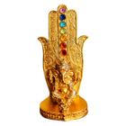 Porta Incenso Incensário Ganesha 7 Chakras Mão De Fátima