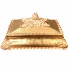 Porta Joia Dourado - 13x23x15cm - Encante-se com Nosso Objeto Decorativo Exclusivos - Toque Requinte para o Ambiente!