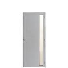 Porta Lambril 2,10(A) X 0,80(L) Com Visor e Fechadura Aluminio Branco Lado Direito - Hale