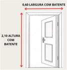 Porta lambril 2,10 x 0,60 esquerda alumínio branco