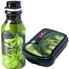 Porta lanche Garrafa 500ml Marvel hulk Sanduicheira - Plasutil