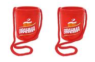 porta lata 350ml Brahma poliestireno expandido com cordão 2 unidades