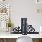 Porta Livro Aparador Cd Dvd Bicicleta Bike Lover Preto Mdf Decorativo