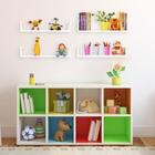 Porta Livros Decorativo Kit 4 Peças Branco