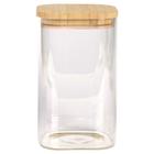 Porta Mantimento CrystalSquare 1,1L com Tampa em Bambu