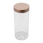 Porta mantimento de vidro com tampa cobre - 2,1 litros