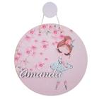 Porta Maternidade Bailarina Plaquinha Mdf Nome Personalizado