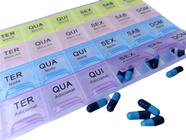 Porta Medicamento Comprimido Semanal Mensal Colorida Prático