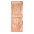 Porta Montada de Giro Madeira Macica Eucalipto Natural Direita 213x74,5x12cm Americana