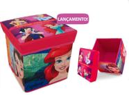 Porta Objetos Banquinho Princesas Organizador Brinquedos Toys