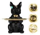 Porta Objetos Bulldog Waiter Luxo Luxo Decoração enfeite casa mesa balcão sala presente casamento noivado natal aniversário pai mãe mulher esposa novi - ILLUMINATUS