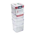 Porta objetos simples transparente kit c/3 dello