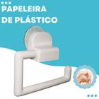 Porta Papel Higiênico Branco De Parede Com Ventosa