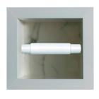 Porta Papel Higiênico em Porcelanato Branco Carrara - Lomina