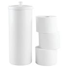 Porta-Papel Higiênico Plástico iDesign Kent, Branco - 15,5' x 6,25' x 6,25'