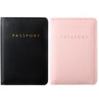 Porta-passaporte Frienda feminino clássico rosa e preto