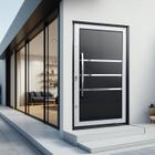 Porta Pivotante Lambril Evolution com Puxador Lado Direito Elite 216x150 Mix Preto - Brimak