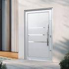 Porta Pivotante Lambril Evolution com Puxador Lado Esquerdo Elite 240x150 Branco - Brimak