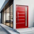 Porta Pivotante Lambril Miraggio com Puxador Lado Direito Elite 216x130 Vermelho - Brimak